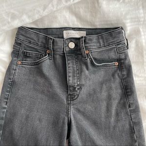 topshop black jamie flare jeans